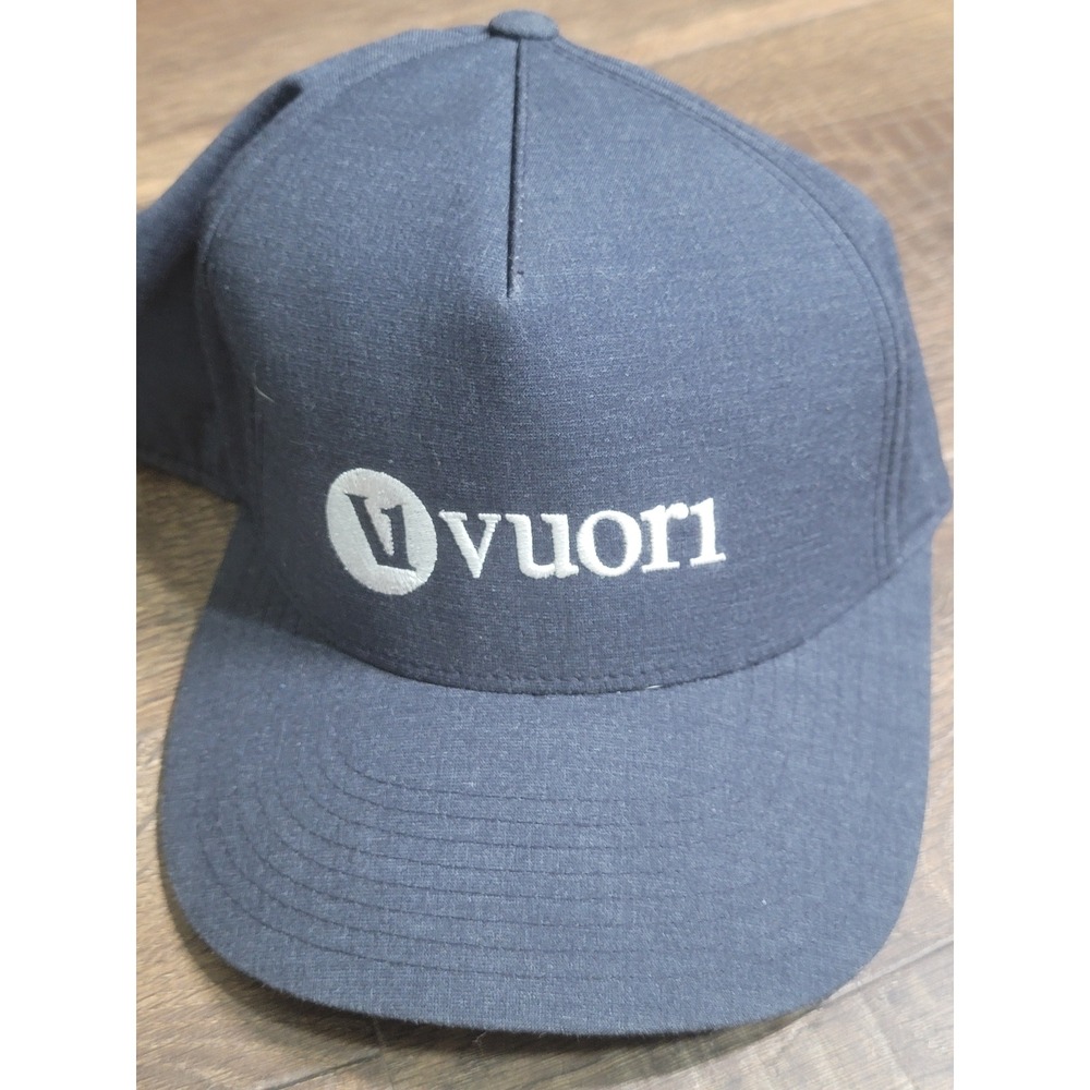 Vuori Mens 110 One‎ Ten Flexfit Tech Snapback Hat Navy Blue 5-Panel Hat Cap
